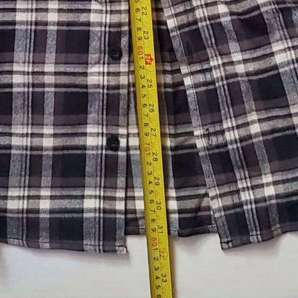 Men Regular Fit Plaid Flannel Long Sleeve Casual Shirt, Charcoal Combo LARGE - Picture 10 of 14